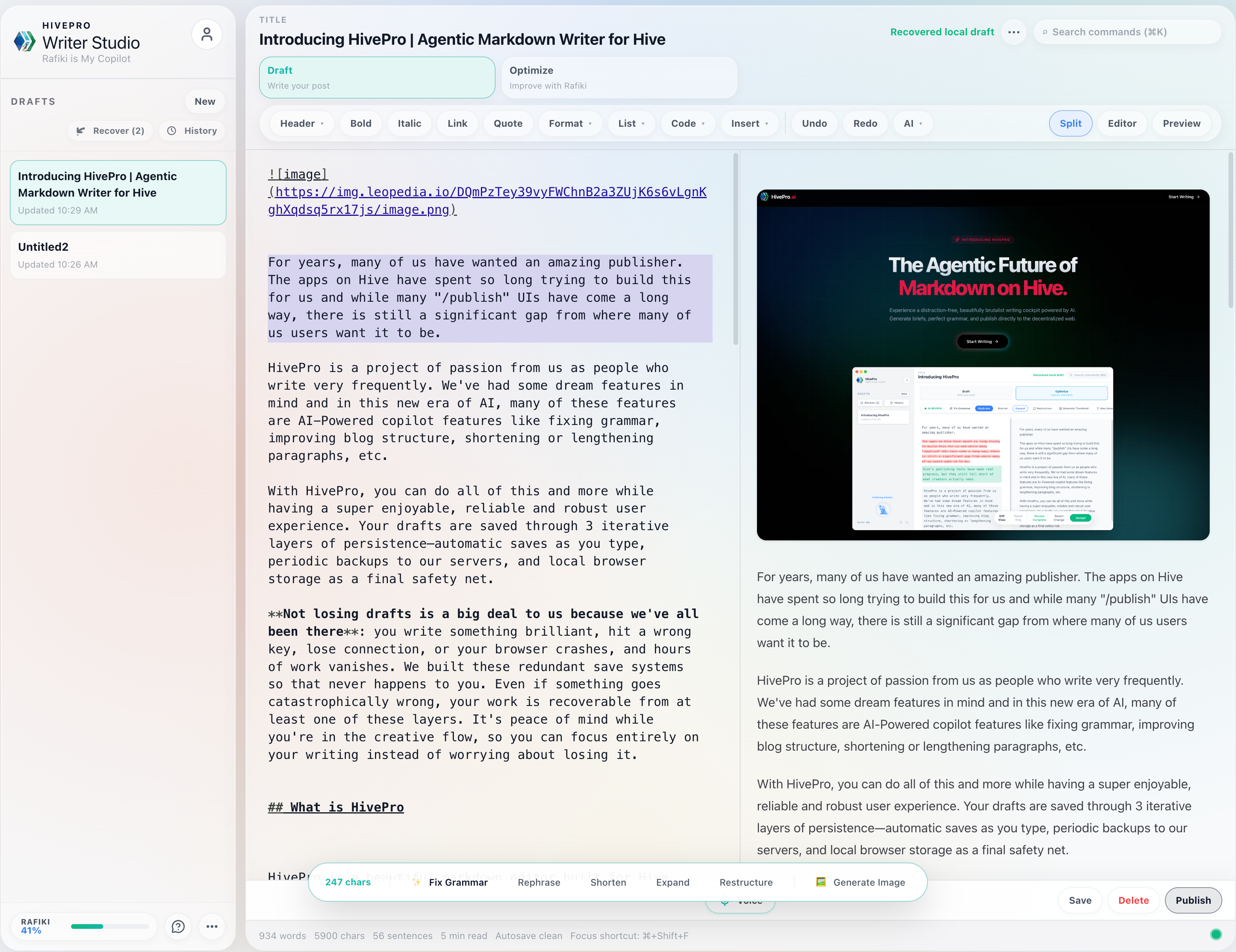 Introducing HivePro | Agentic Markdown Writer for Hive
