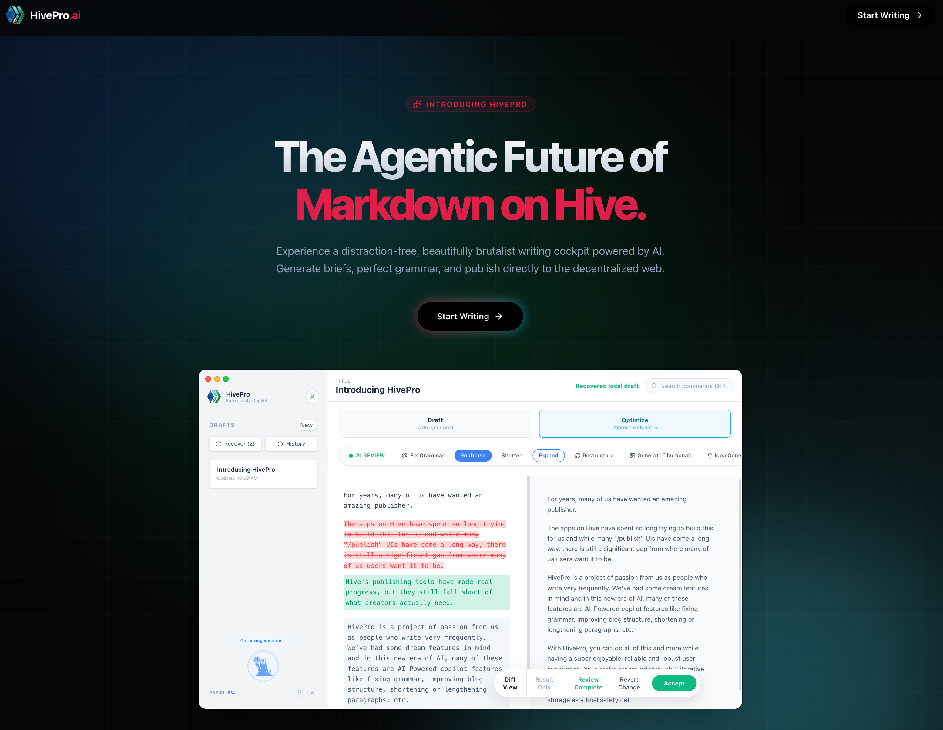 Introducing HivePro | Agentic Markdown Writer for Hive
