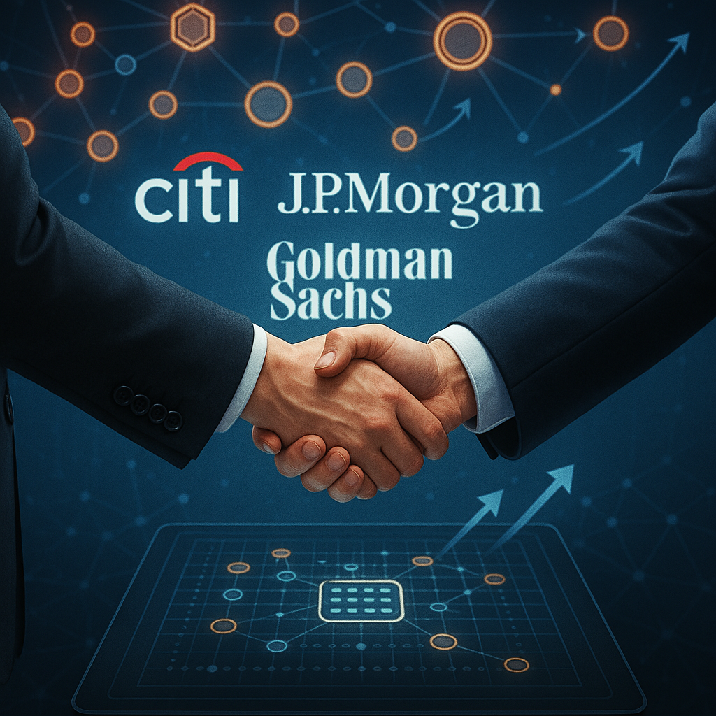 Citigroup, JPMorgan & Goldman Lead TradFi’s $100B Blockchain Charge — 345 Deals Since 2020