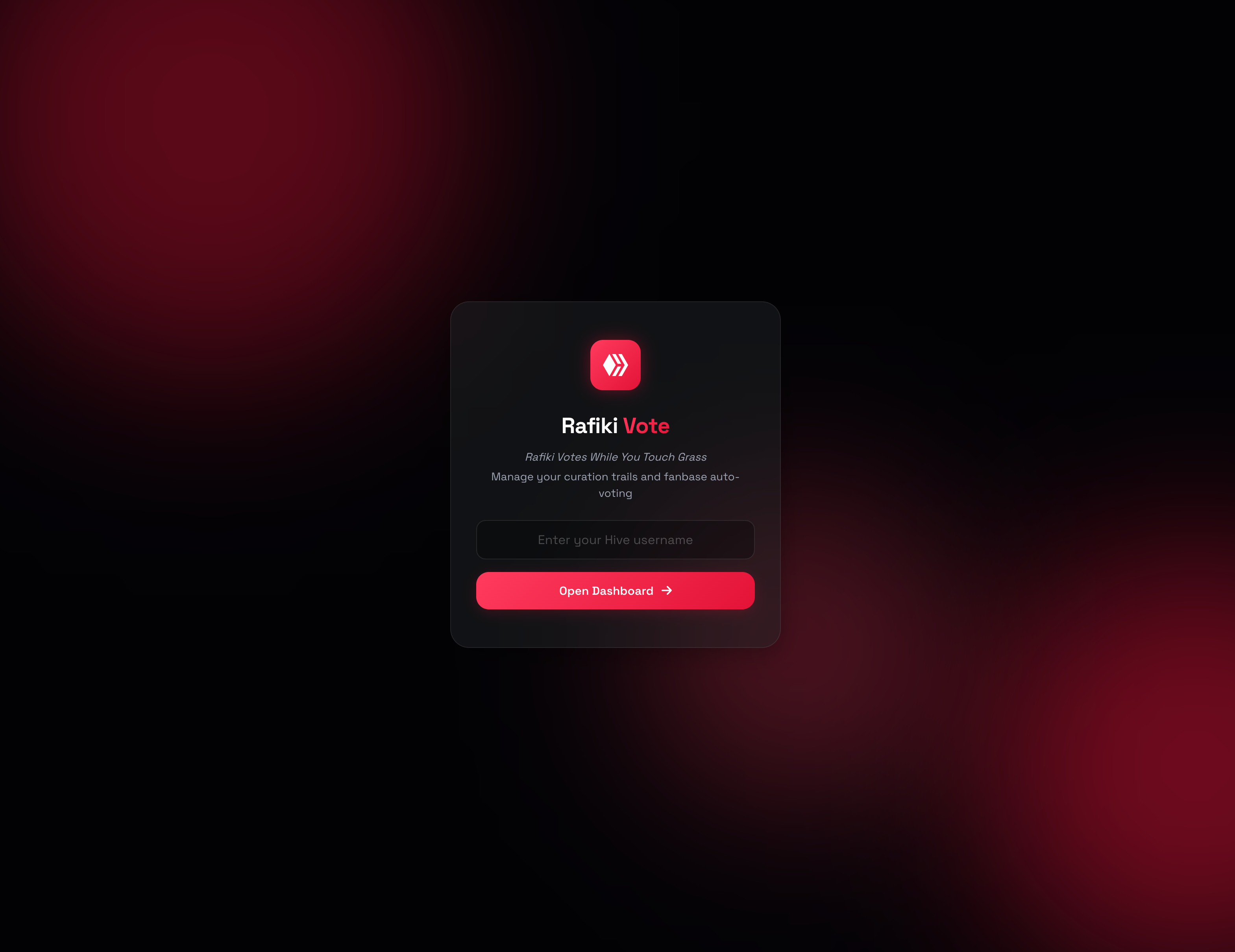 New Hive App: Rafiki Vote | Autonomous Curation Trails and Fanbase