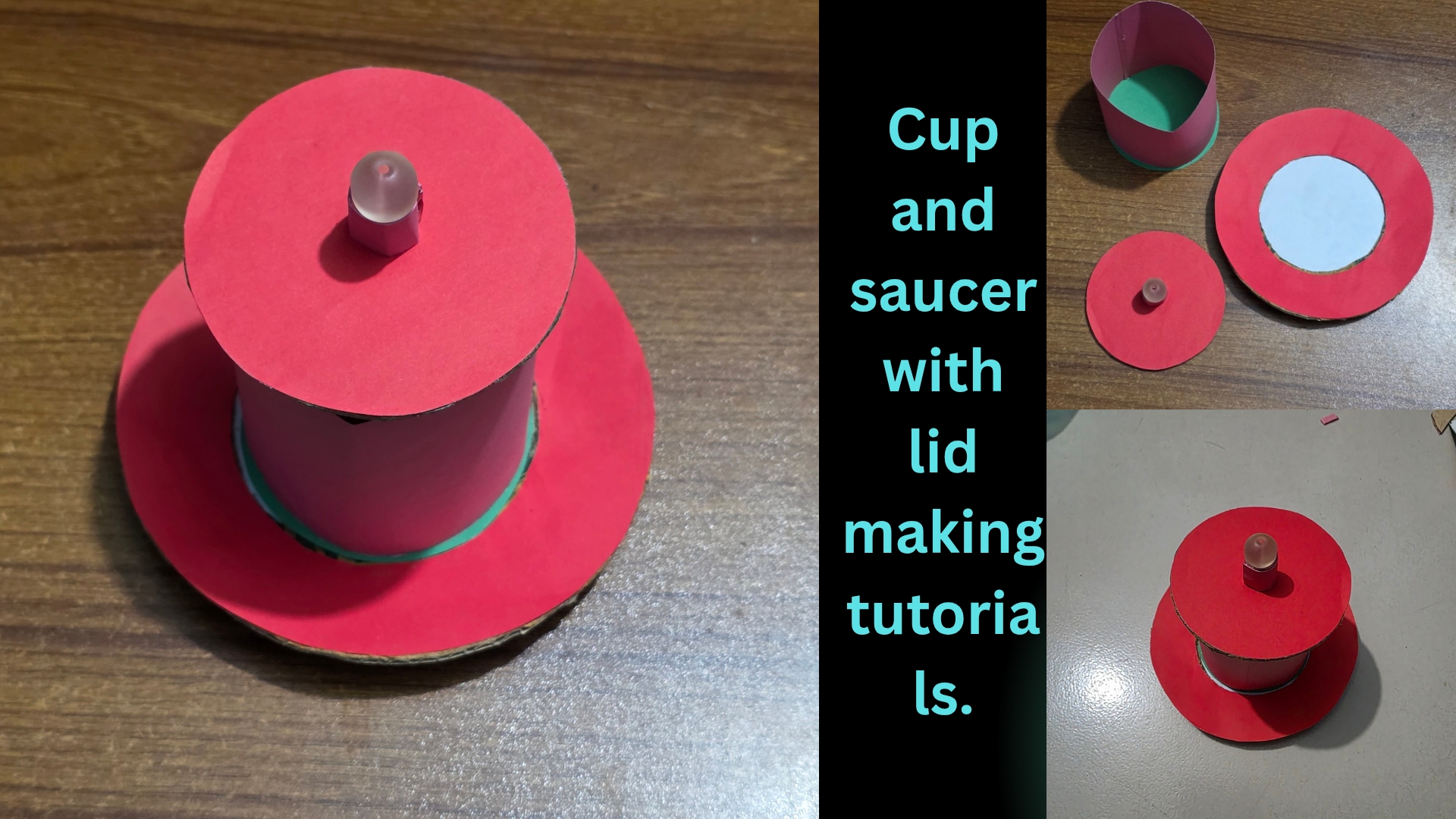 Cup and saucer with lid making tutorials.