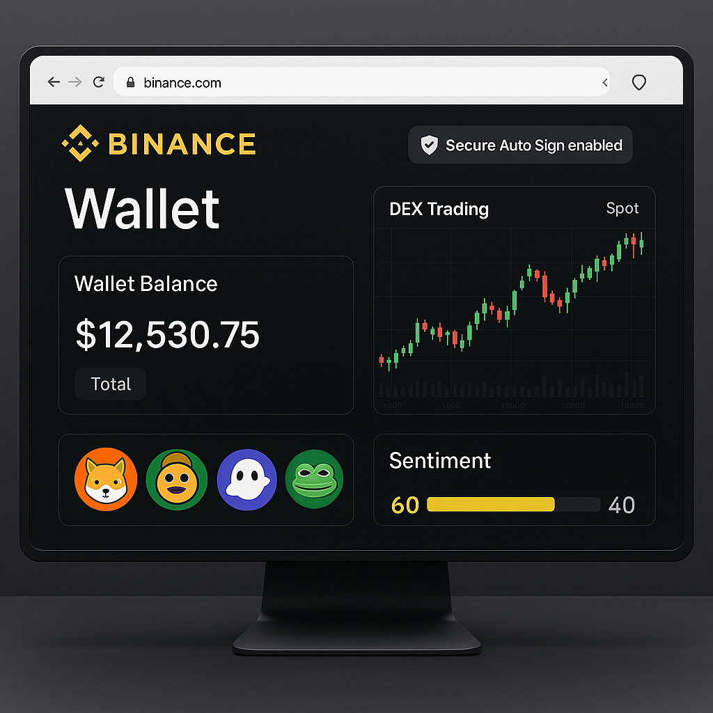 Binance Web Wallet Launches with Secure Auto Sign — One-Time Authorization, 7 Days of Seamless Crypto Trading!