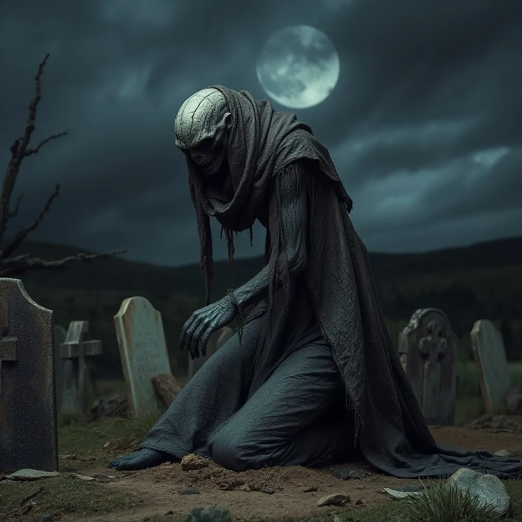 Prompt: A terrifying, real-looking photo of a non-translucent ghost monster
  ...